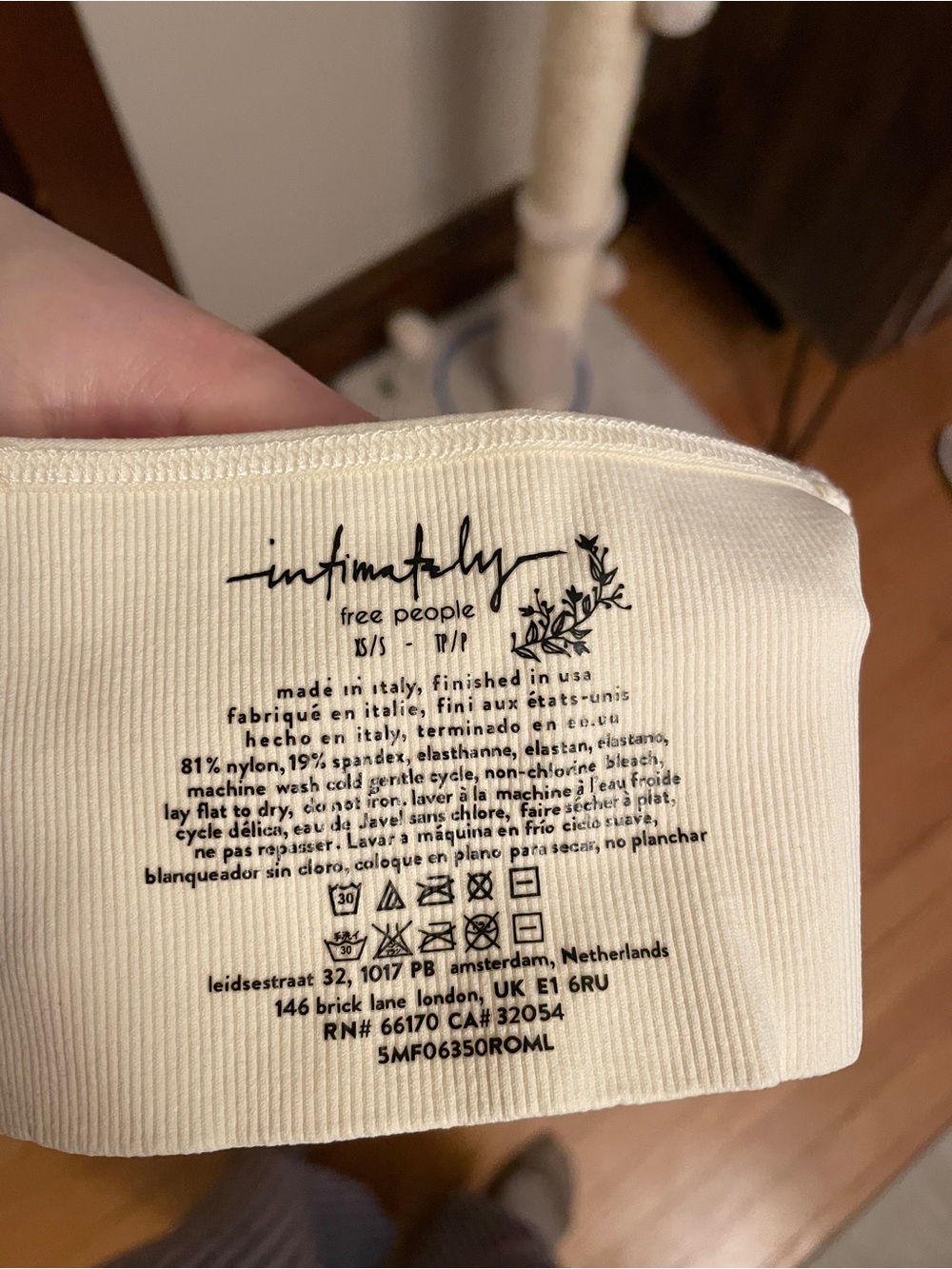 Free People Intimately Ribbed Cream Cami - Picture 2 of 2